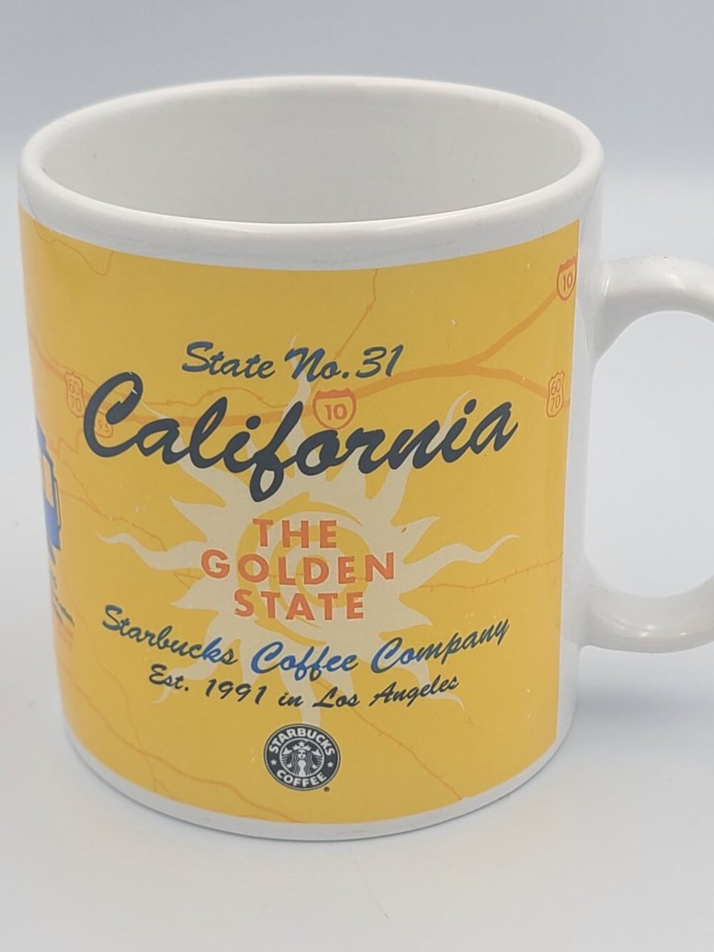 Vintage 1999 Starbucks 20 oz California Coffee Cup Mug Golden State No. 31 GUC